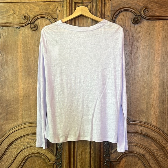 Eileen Fisher Organic Linen Jersey Crewneck Long Sleeve Tee - Picture 8 of 13